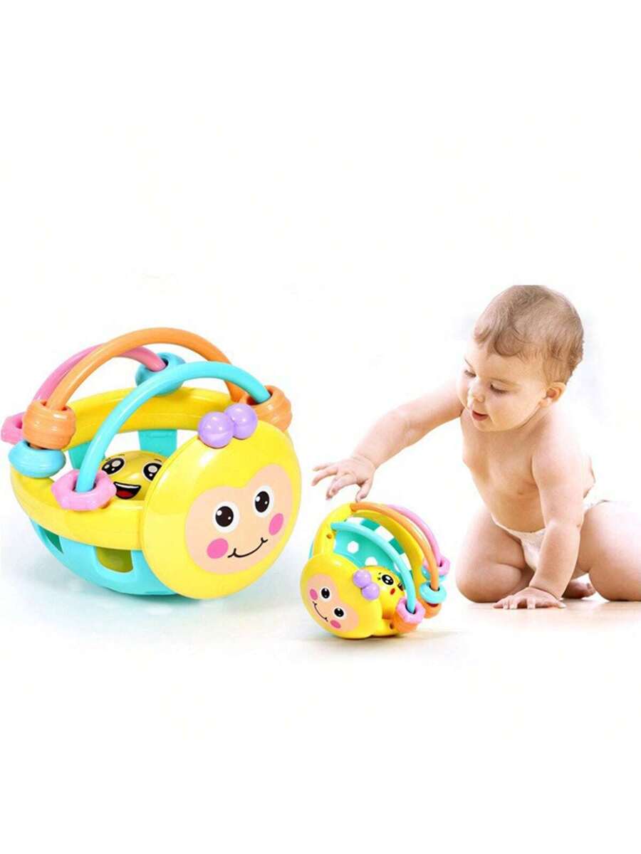 Baby Manhattan Rattle and Teether Toy for Sensory Learning and Grasping Play
