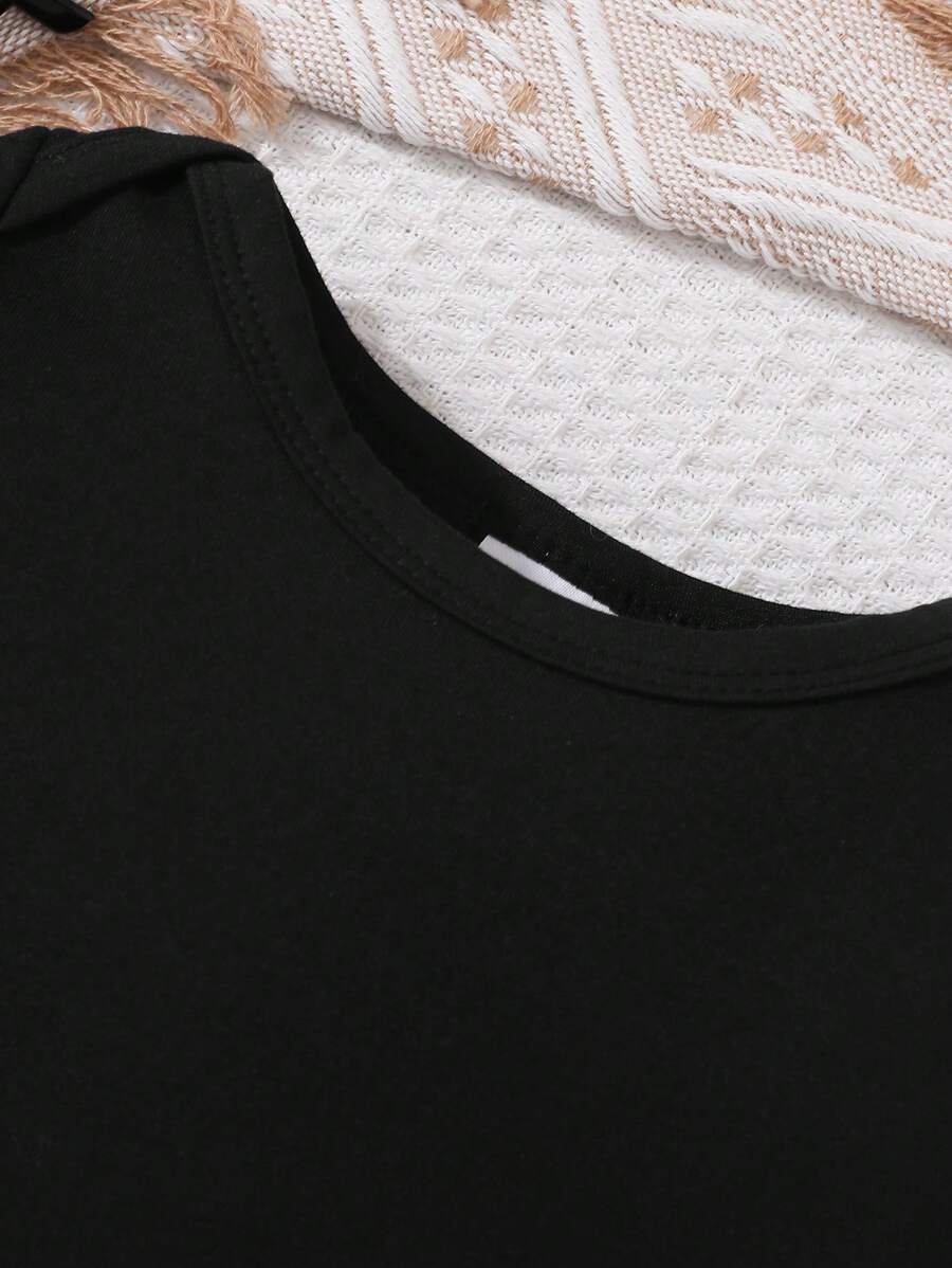 Letter Print Short Sleeve Baby Crawler for Cute Casual Daily Wear