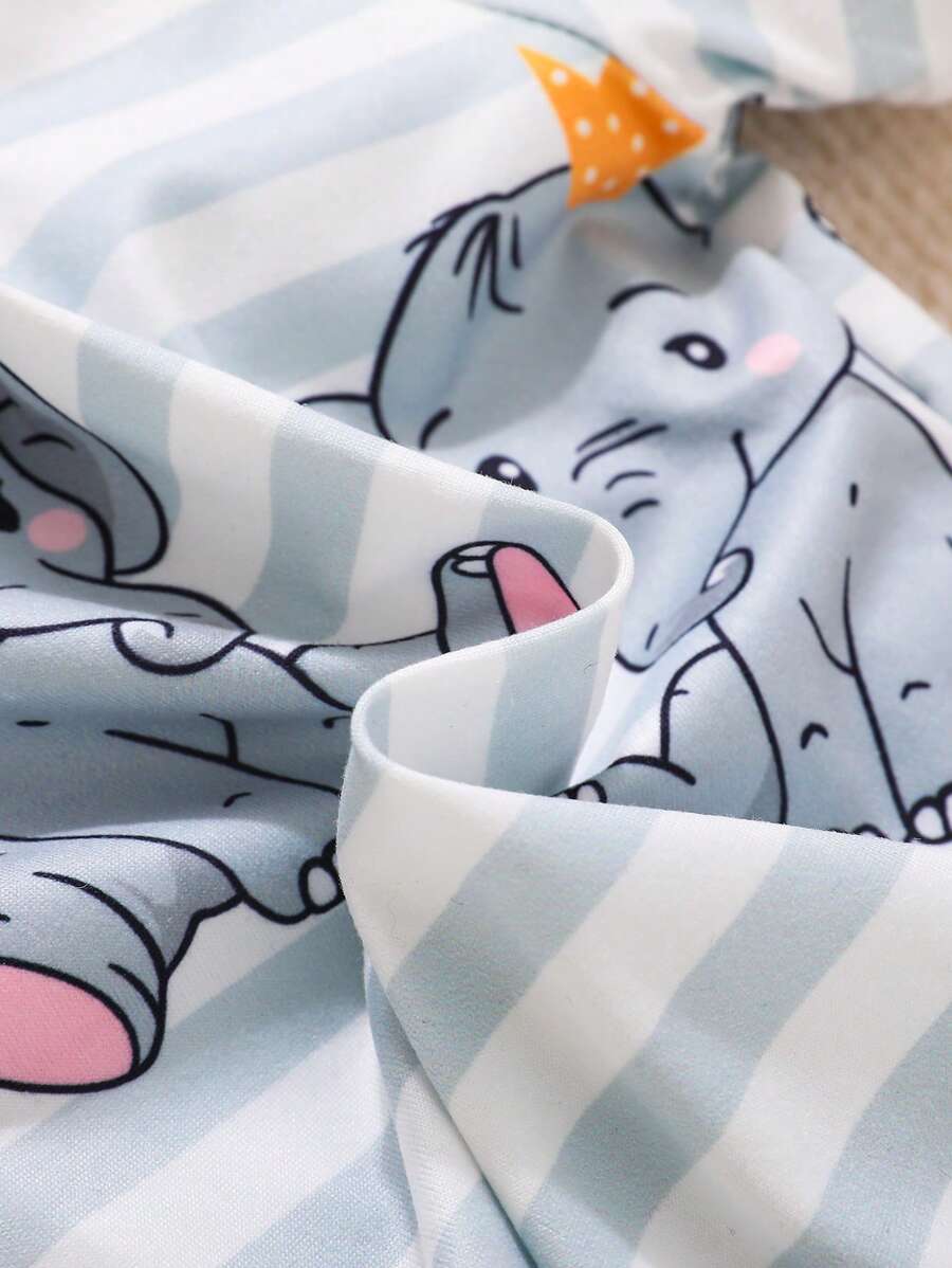 Sweet Elephant Print Romper for Baby Boys - Cute Casual Daily Wear