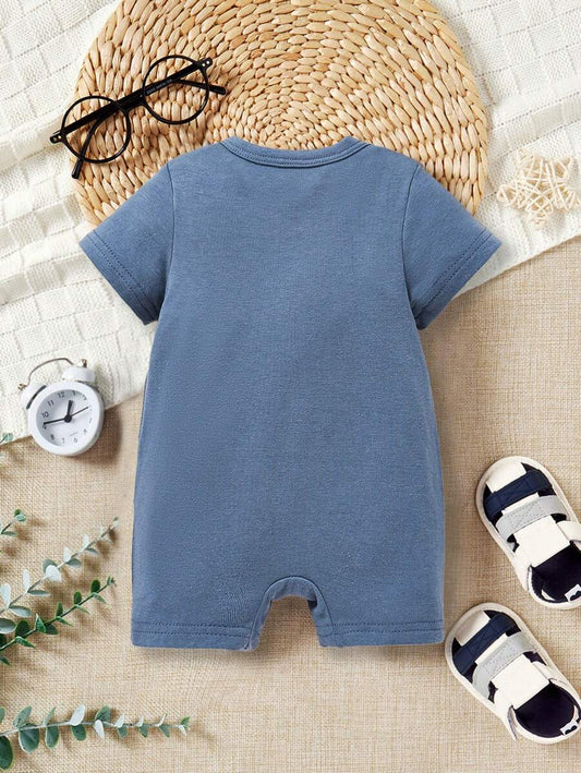 Casual Cotton Baby Boys Romper With Funny Big Sister Slogan Print