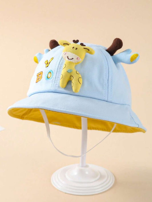 1pc Cartoon Deer Baby Bucket Hat for Spring and Autumn Wear