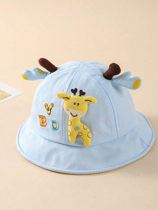 1pc Cartoon Deer Baby Bucket Hat for Spring and Autumn Wear