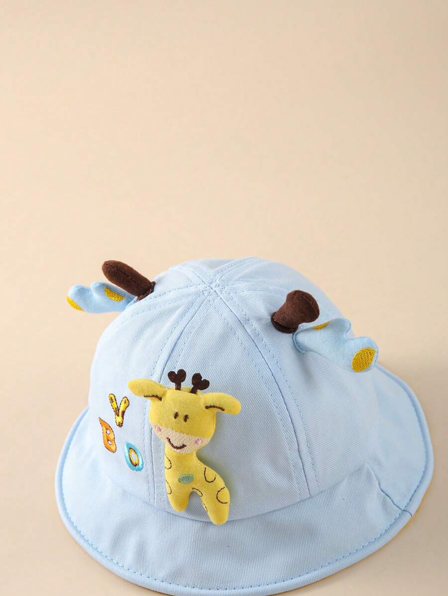 1pc Cartoon Deer Baby Bucket Hat for Spring and Autumn Wear