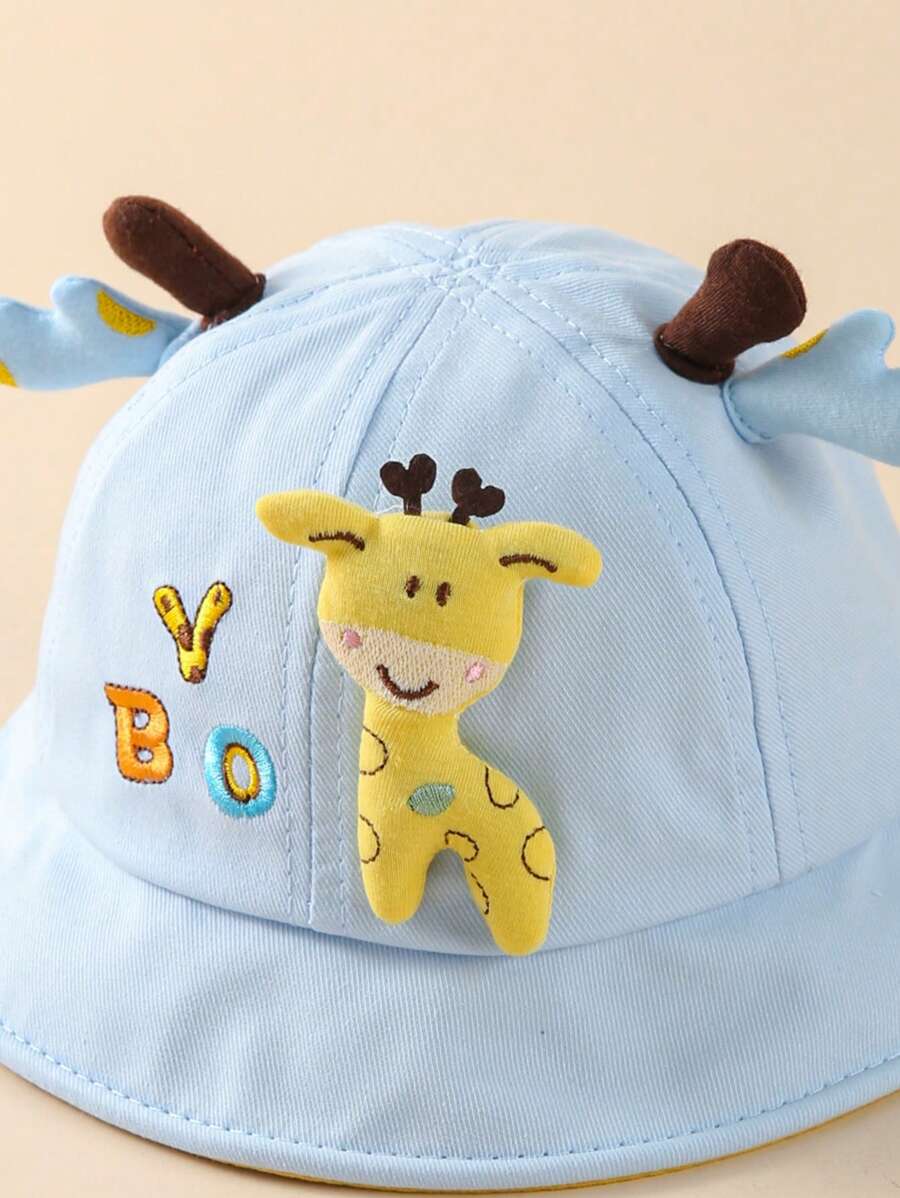 1pc Cartoon Deer Baby Bucket Hat for Spring and Autumn Wear