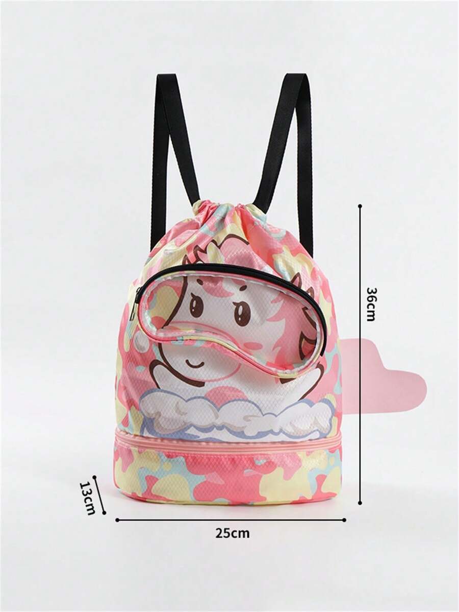 Kids Cartoon Swim Backpack Waterproof Swimming Bag Travel Storage Backpack for Boys and Girls
