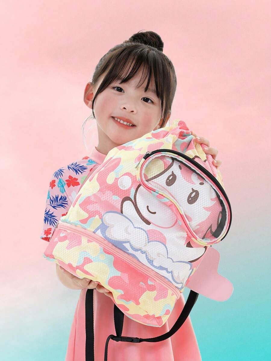 Kids Cartoon Swim Backpack Waterproof Swimming Bag Travel Storage Backpack for Boys and Girls