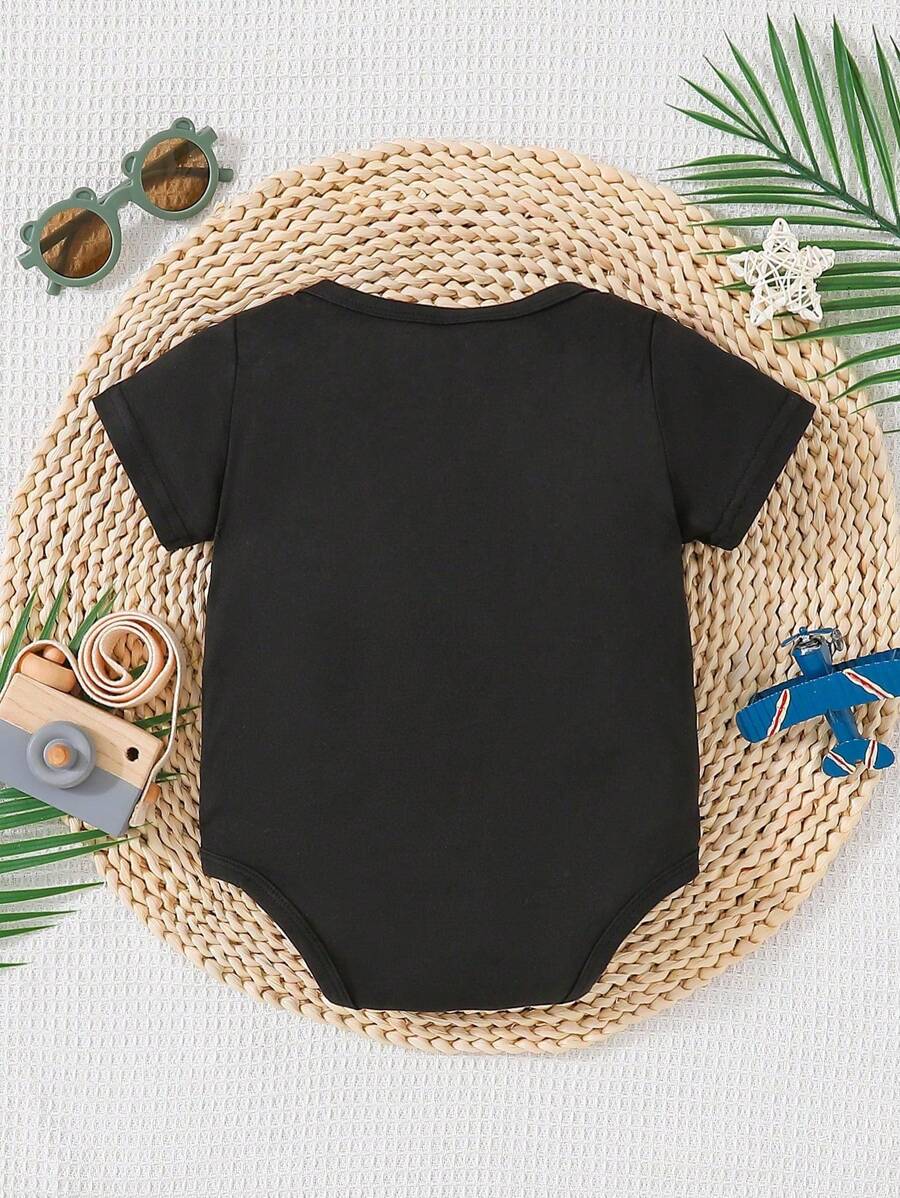 Letter Print Cute Bodysuit for Newborn Baby Daily Wear