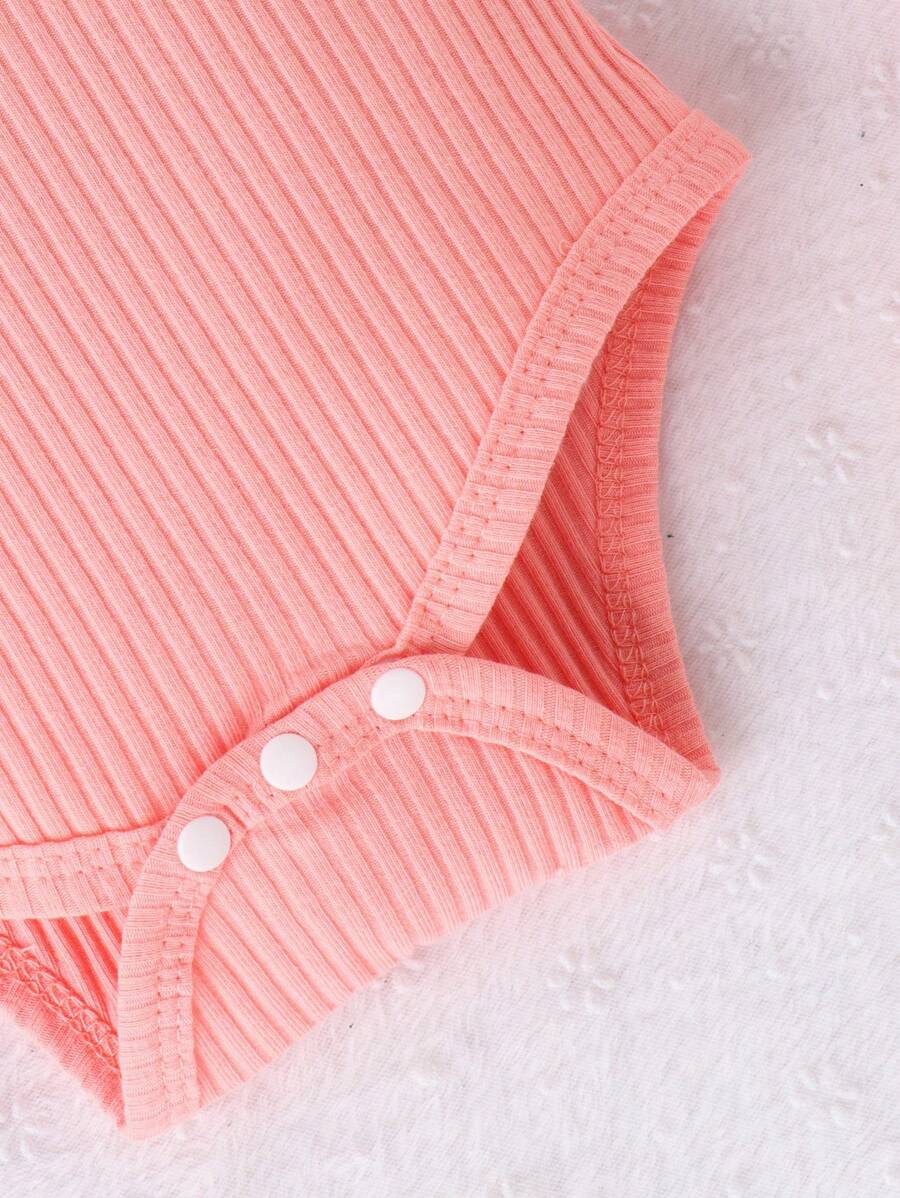 2PCS Baby Girl Lovely Bodysuit and Shorts Set for Cute Summer Daily Wear