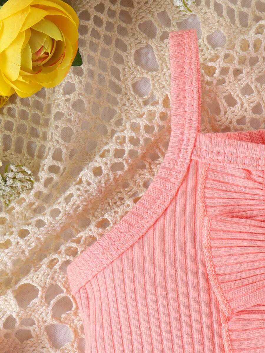 2PCS Baby Girl Lovely Bodysuit and Shorts Set for Cute Summer Daily Wear