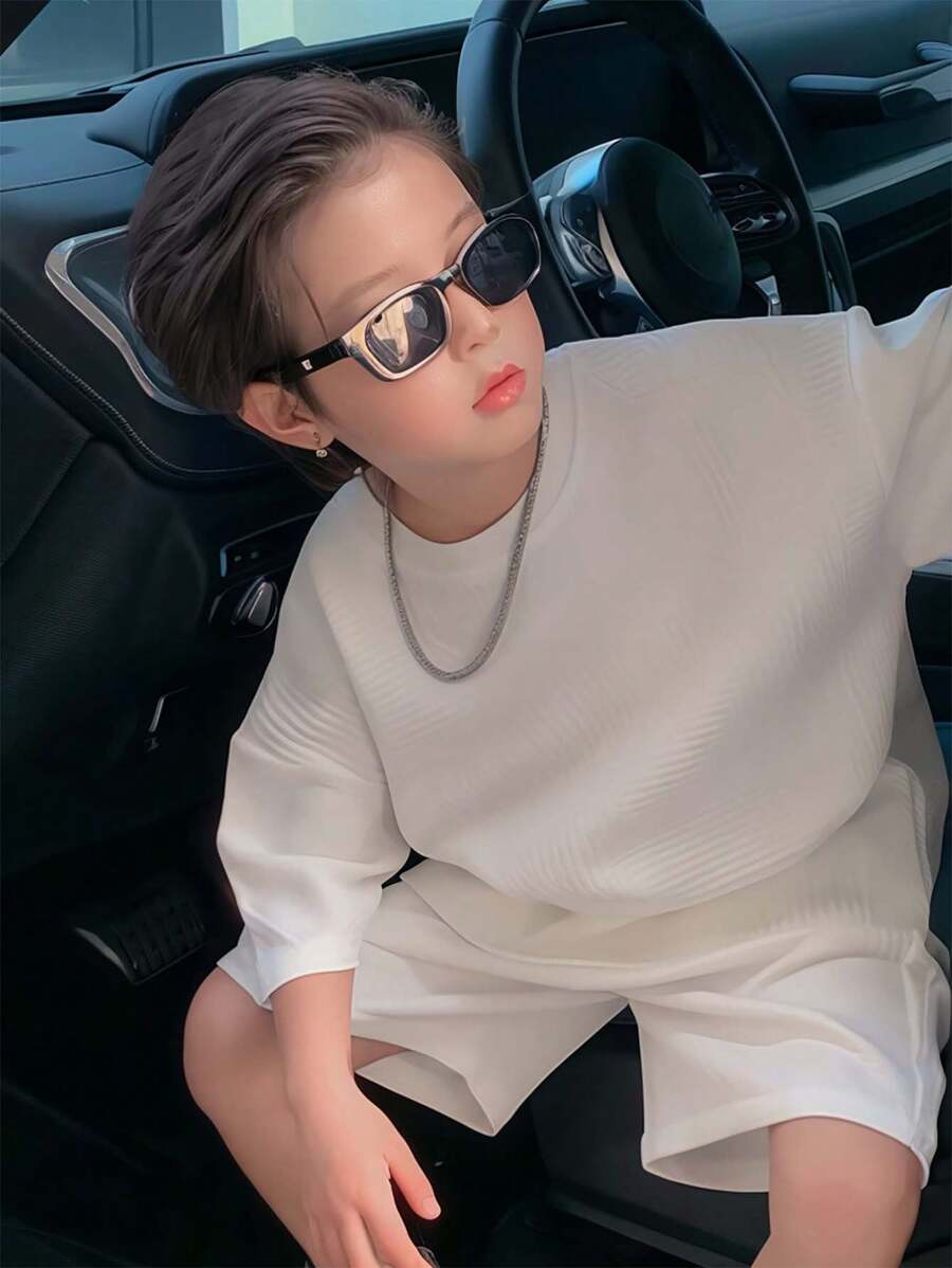 Toddler Polarized Silicone Fashion Glasses Cute Square Frame Children Casual Outdoor Sunglasses