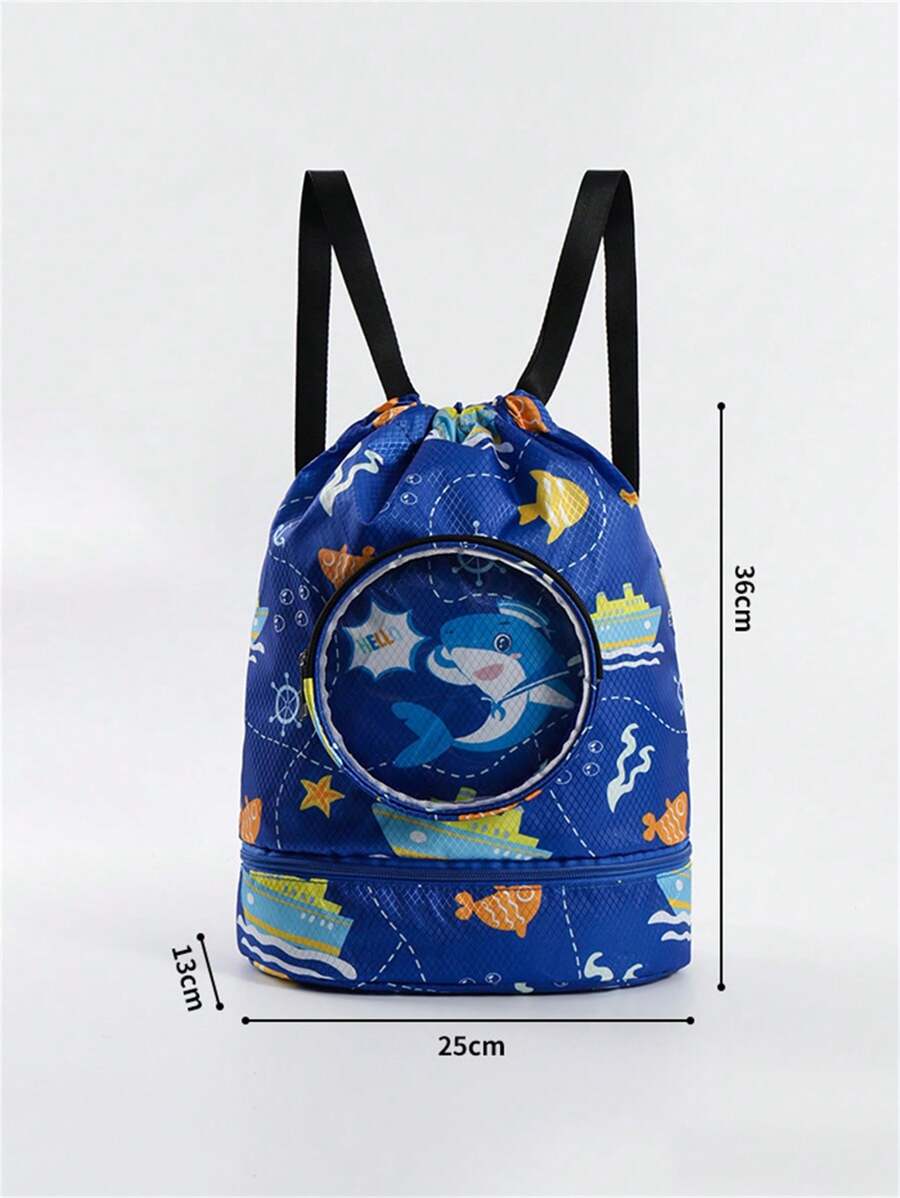 Kids Cartoon Swim Backpack Waterproof Swimming Bag Travel Storage Backpack for Boys and Girls
