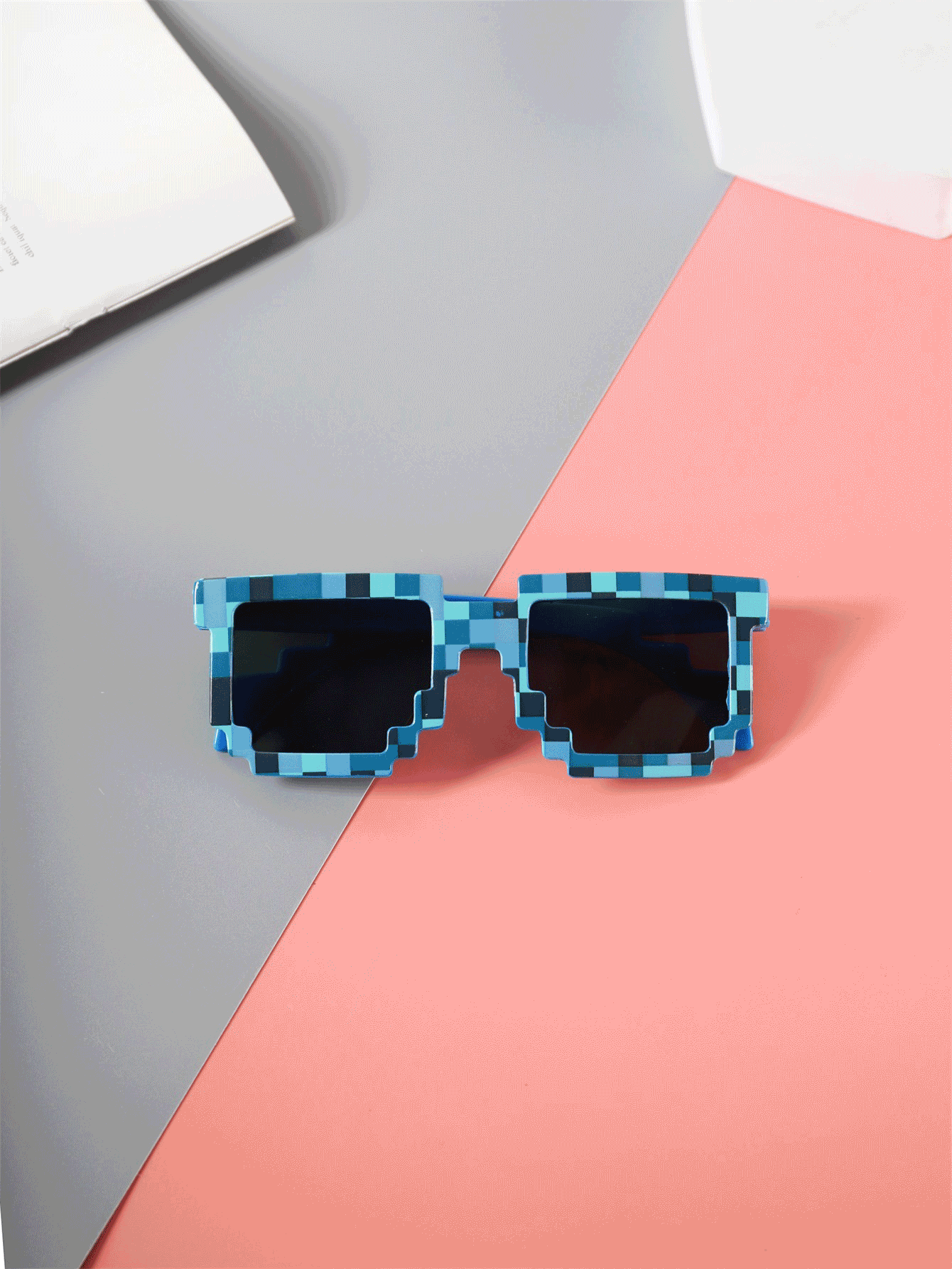 1-16 Piece Pixels Mosaic Glasses – Fashion & Personalized Party Glasses, Creative Green Thug Life Eyewear Gift for Kids & Teens