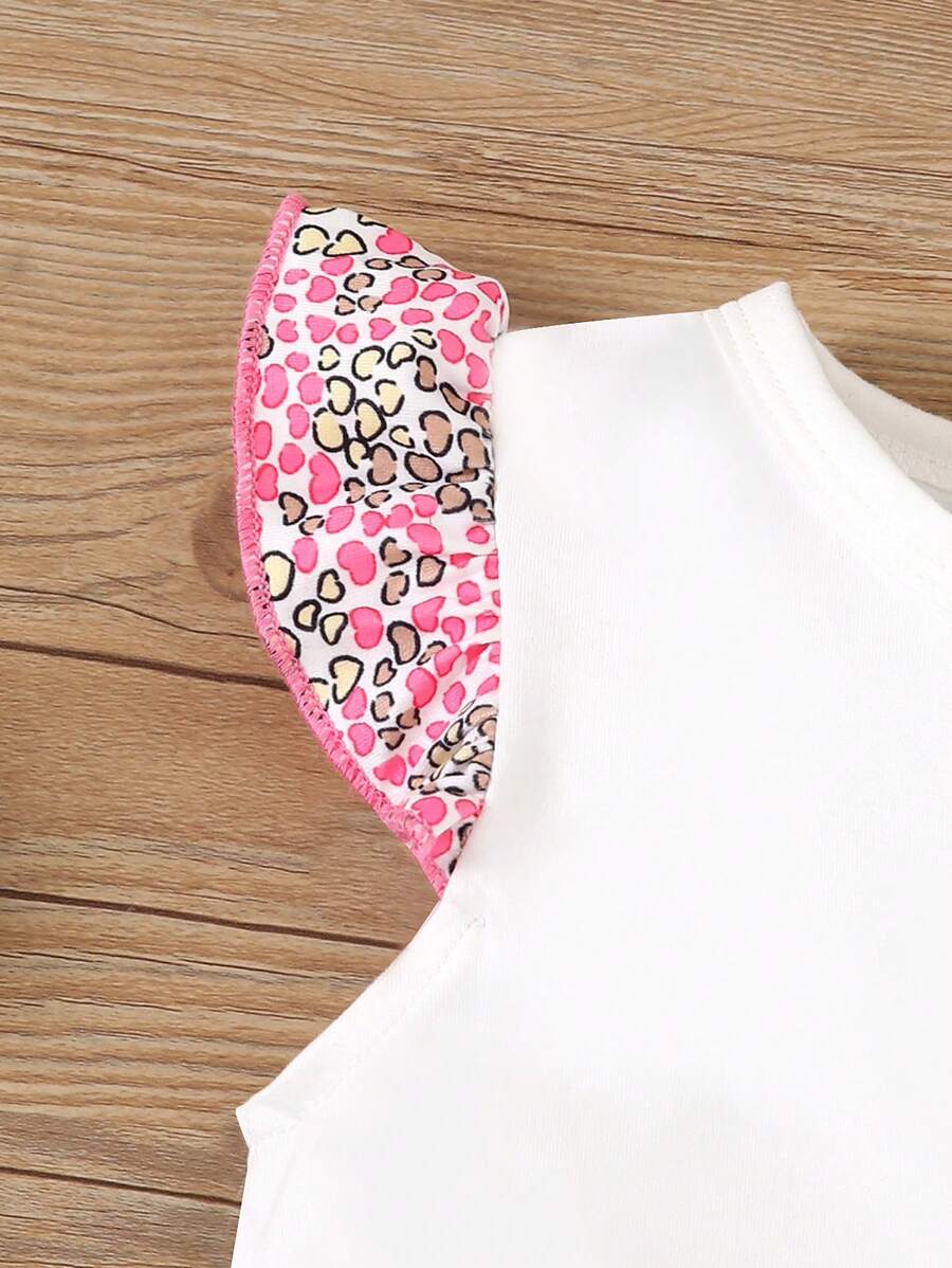 Cute Giraffe Print Baby Romper Lightweight Summer Outfit For Infant Girls