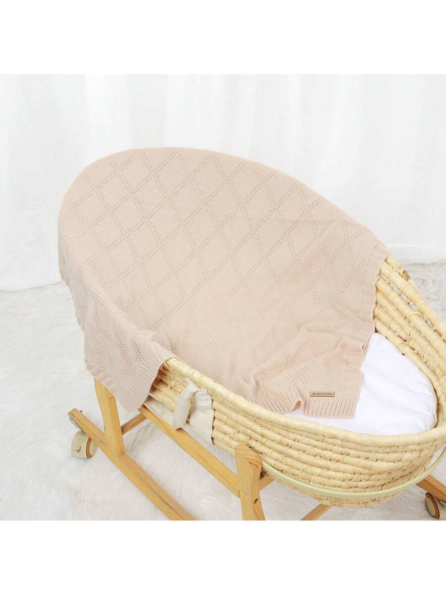Knitted Baby Blanket Soft All Season Receiving Blanket for Newborns and Infants