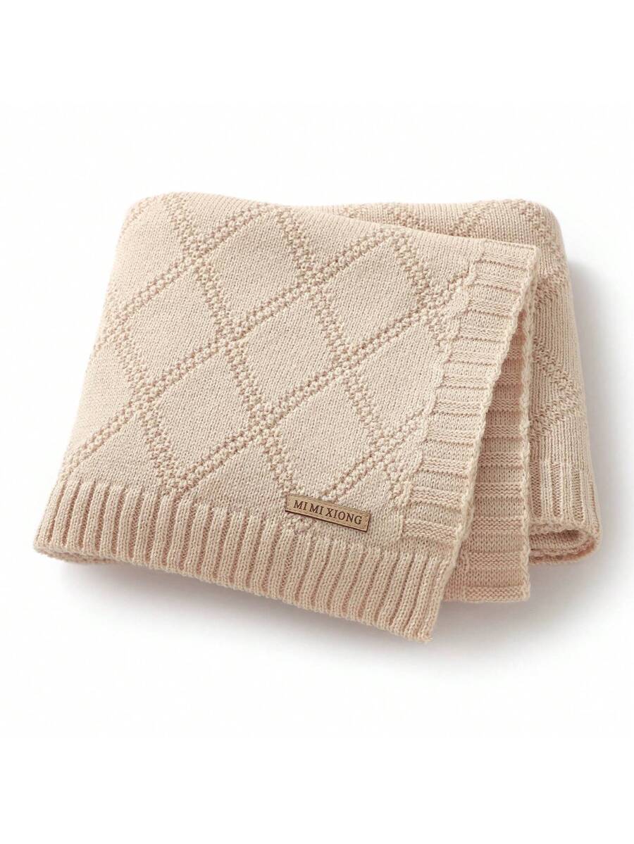 Knitted Baby Blanket Soft All Season Receiving Blanket for Newborns and Infants