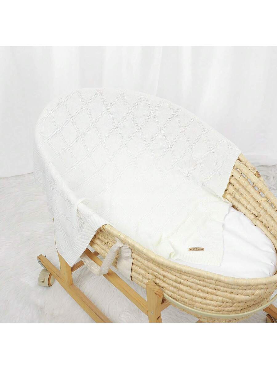 Knitted Baby Blanket Soft All Season Receiving Blanket for Newborns and Infants