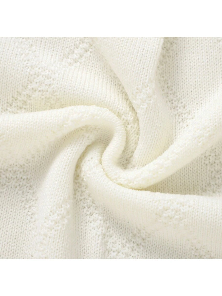 Knitted Baby Blanket Soft All Season Receiving Blanket for Newborns and Infants