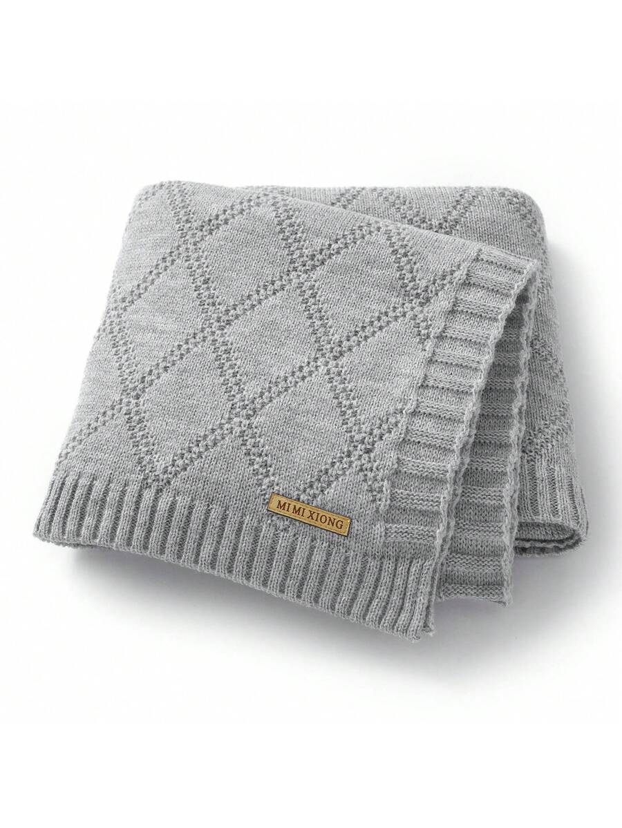 Knitted Baby Blanket Soft All Season Receiving Blanket for Newborns and Infants