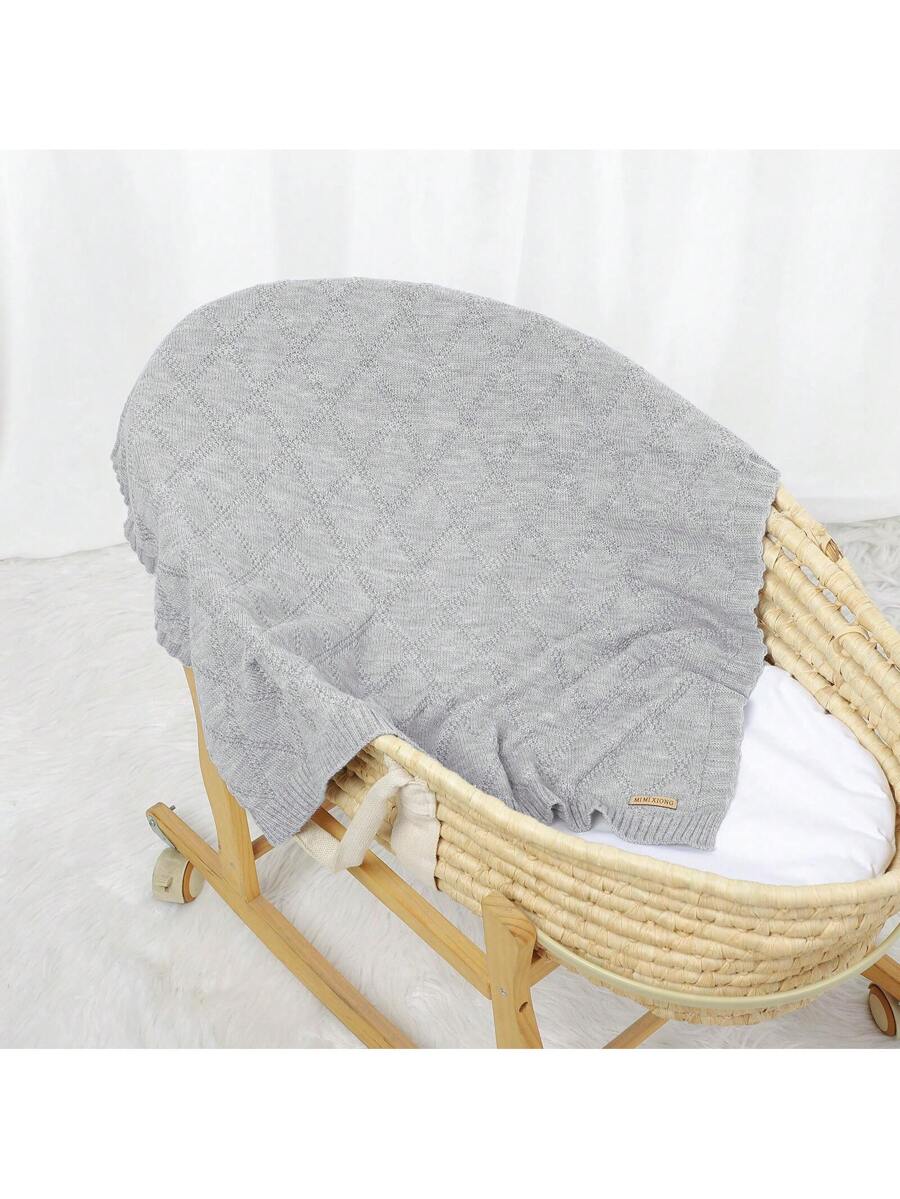 Knitted Baby Blanket Soft All Season Receiving Blanket for Newborns and Infants