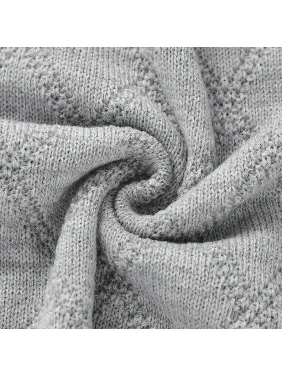 Knitted Baby Blanket Soft All Season Receiving Blanket for Newborns and Infants