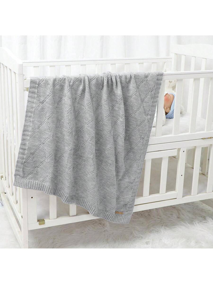 Knitted Baby Blanket Soft All Season Receiving Blanket for Newborns and Infants