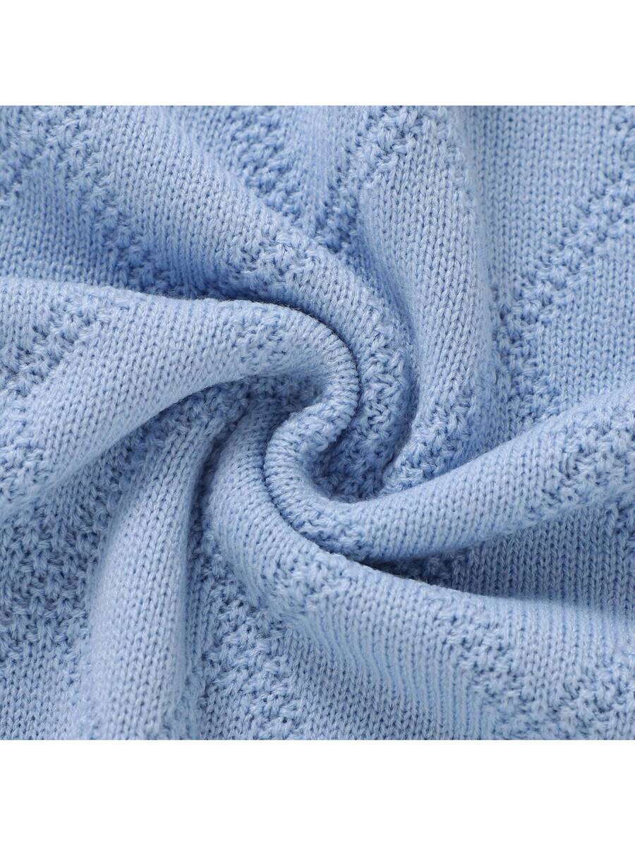 Knitted Baby Blanket Soft All Season Receiving Blanket for Newborns and Infants