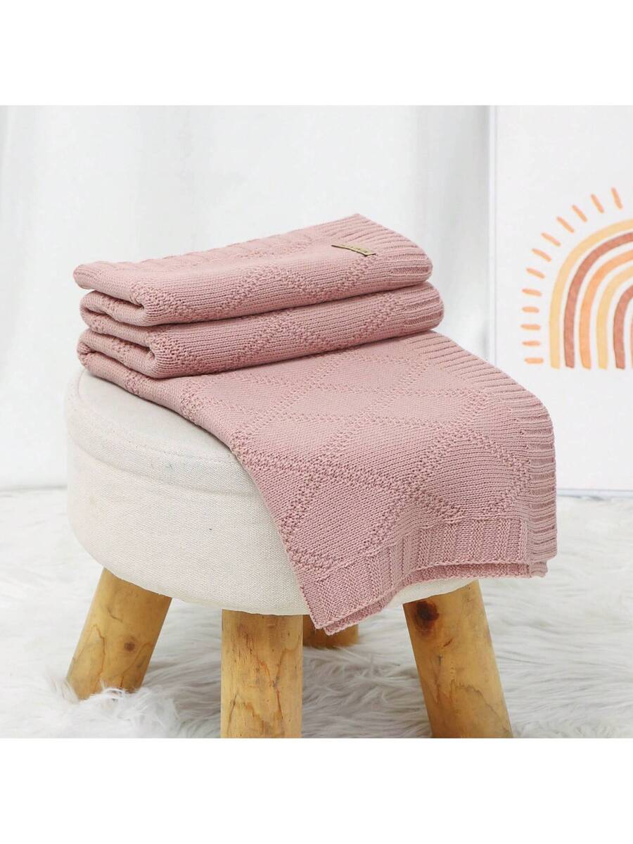 Knitted Baby Blanket Soft All Season Receiving Blanket for Newborns and Infants