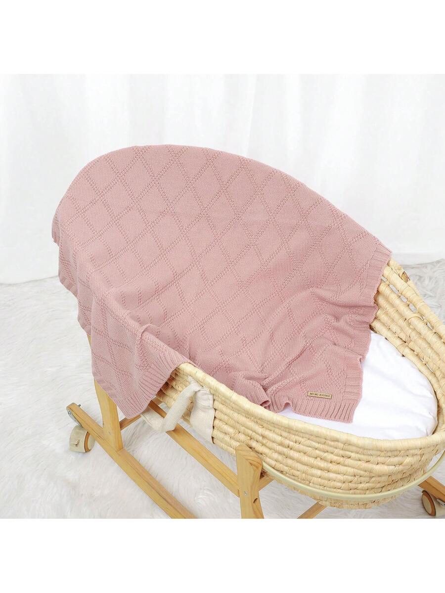 Knitted Baby Blanket Soft All Season Receiving Blanket for Newborns and Infants