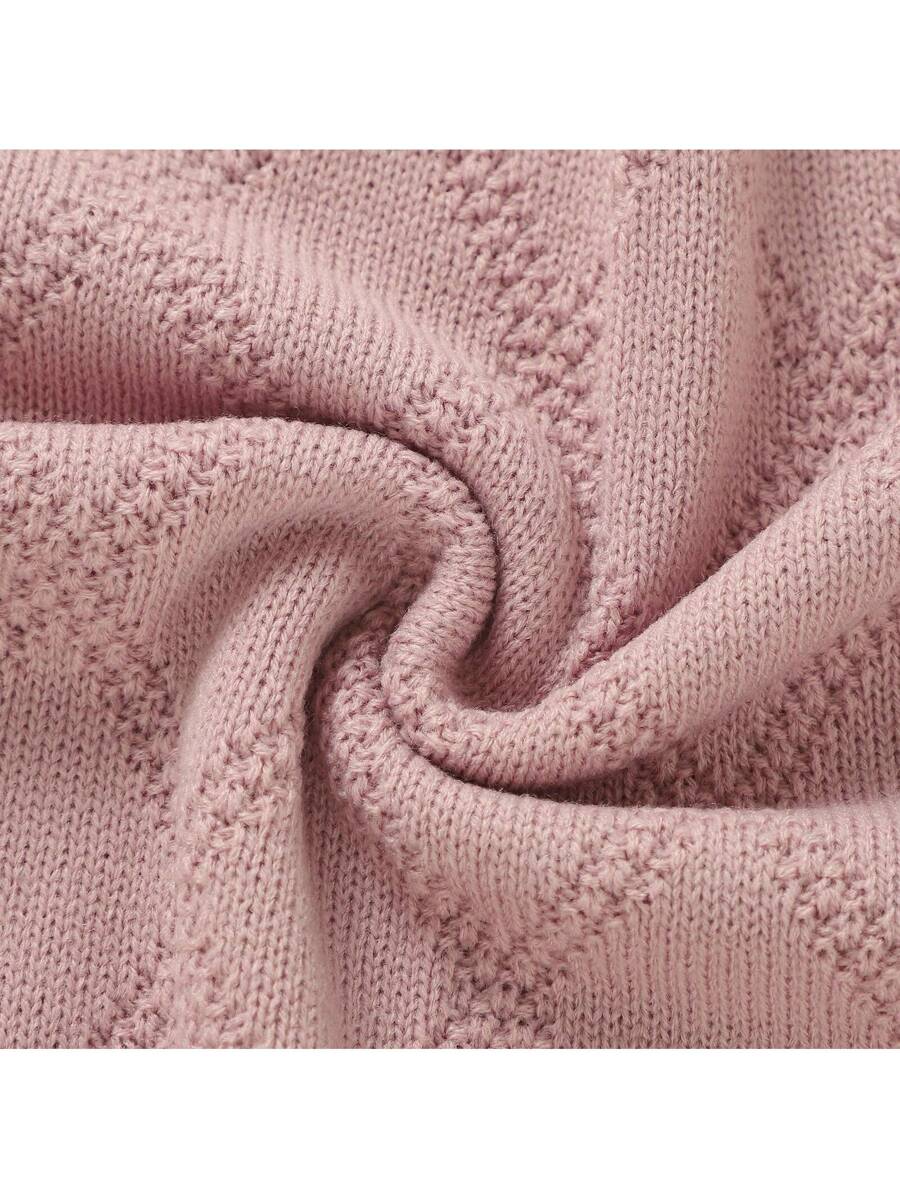 Knitted Baby Blanket Soft All Season Receiving Blanket for Newborns and Infants