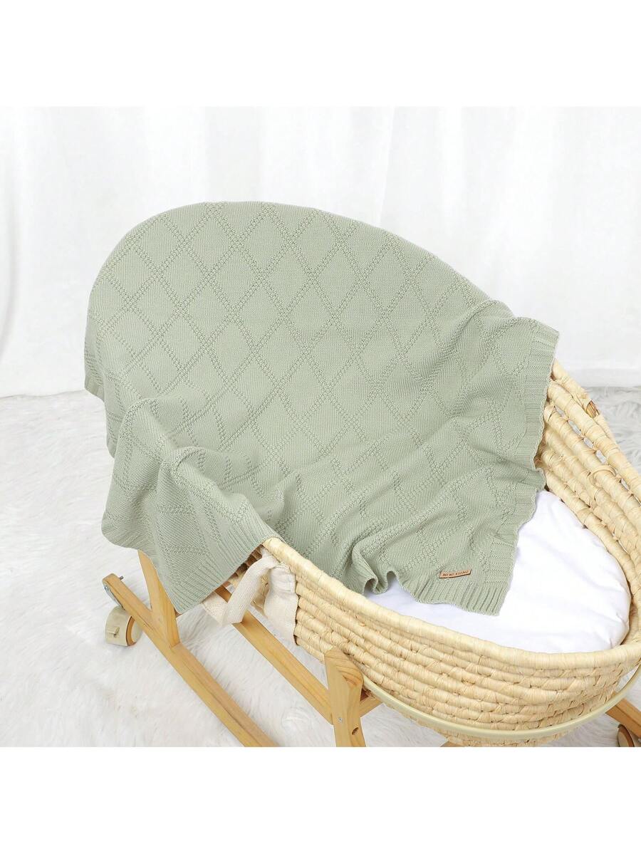 Knitted Baby Blanket Soft All Season Receiving Blanket for Newborns and Infants