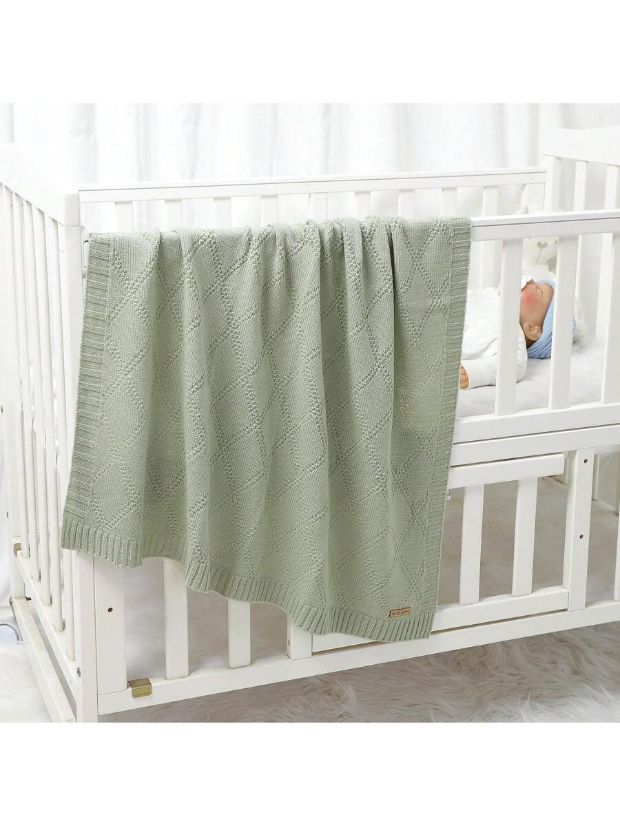 Knitted Baby Blanket Soft All Season Receiving Blanket for Newborns and Infants