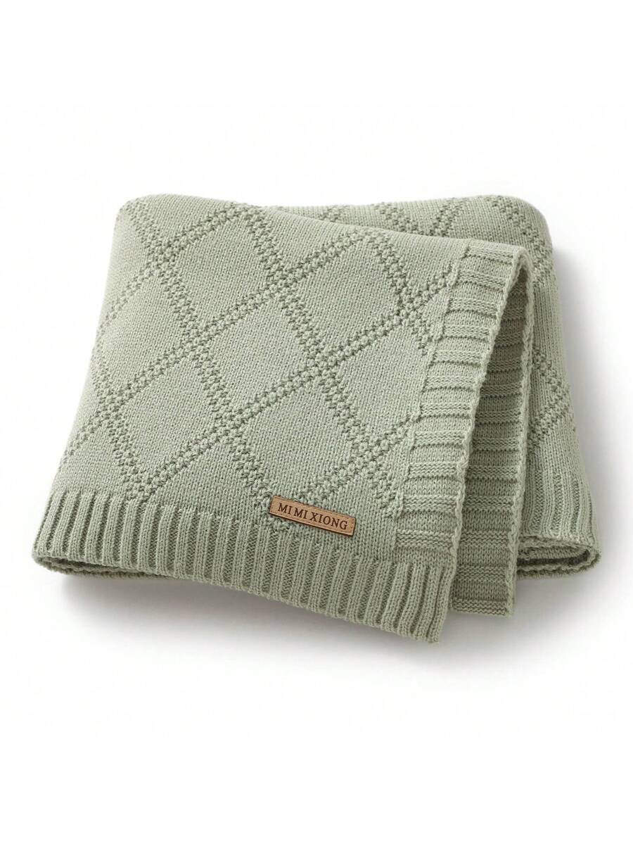 Knitted Baby Blanket Soft All Season Receiving Blanket for Newborns and Infants