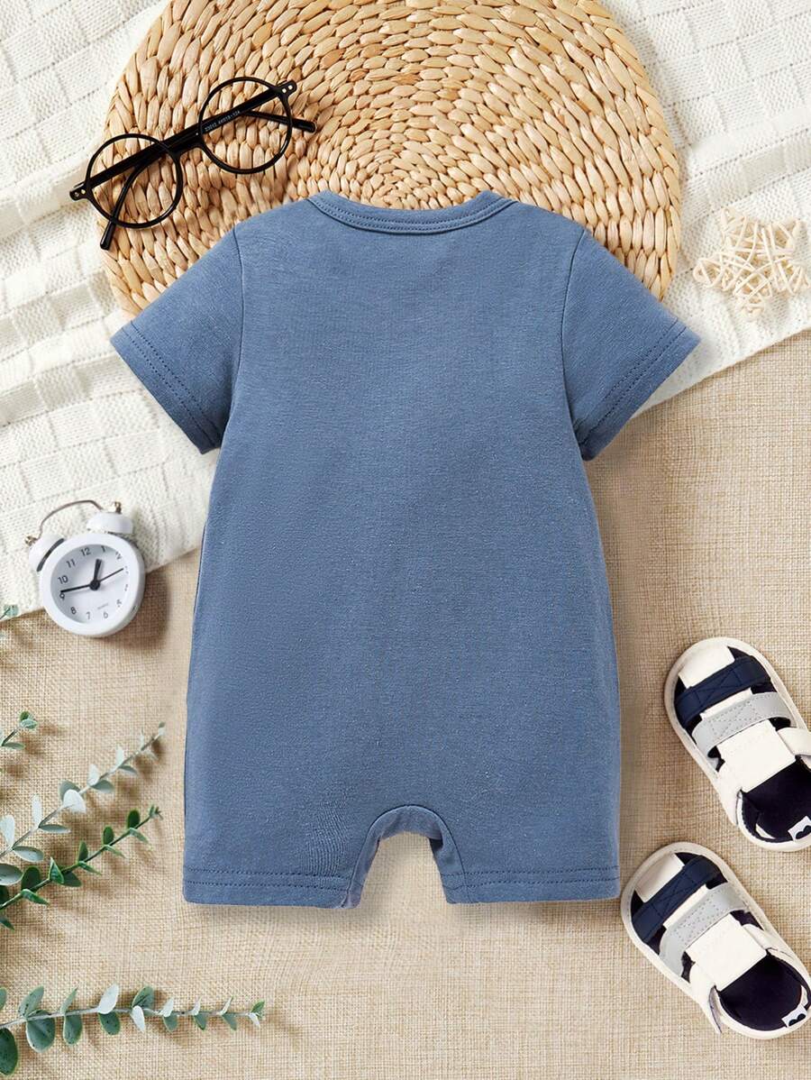 Casual Cotton Baby Boys Romper With Funny Big Sister Slogan Print