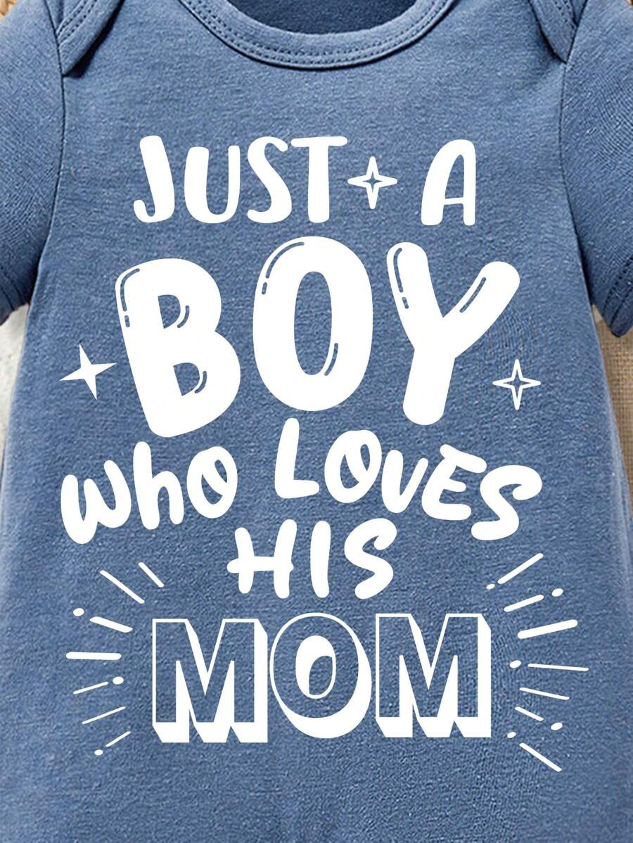 Casual Cotton Baby Boys Romper With Funny Big Sister Slogan Print