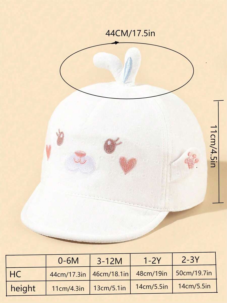 Baby Baseball Cap with Cute Ear Decor for Outdoor Daily Wear