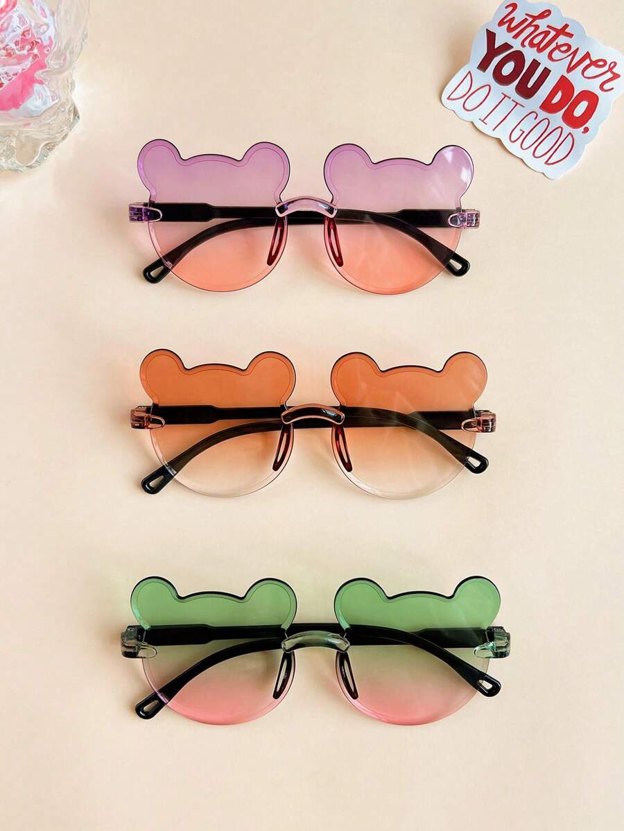 Cute Bear Ear Fashion Glasses for Kids Daily Accessories