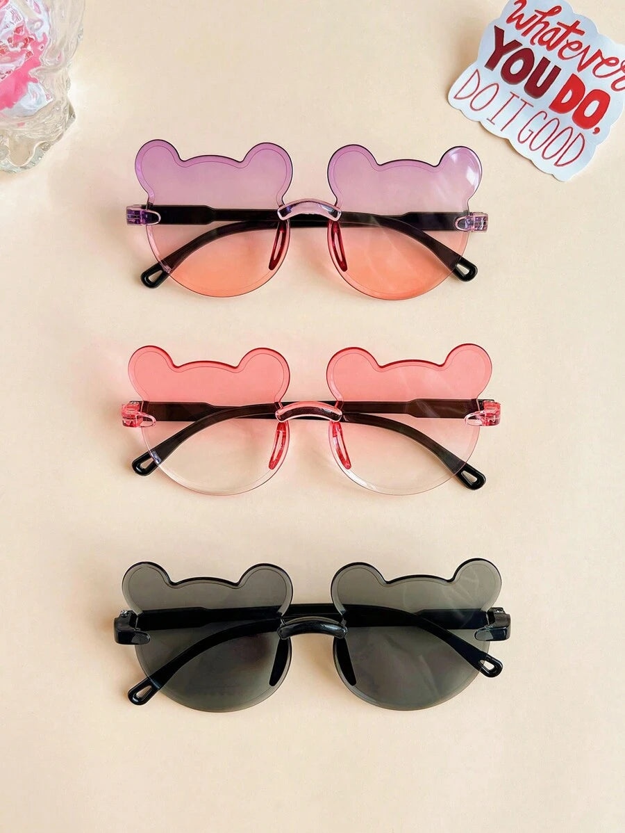 Cute Bear Ear Fashion Glasses for Kids Daily Accessories