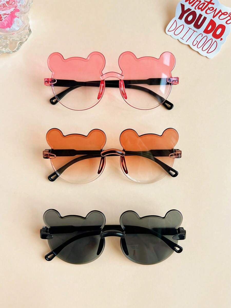 Cute Bear Ear Fashion Glasses for Kids Daily Accessories