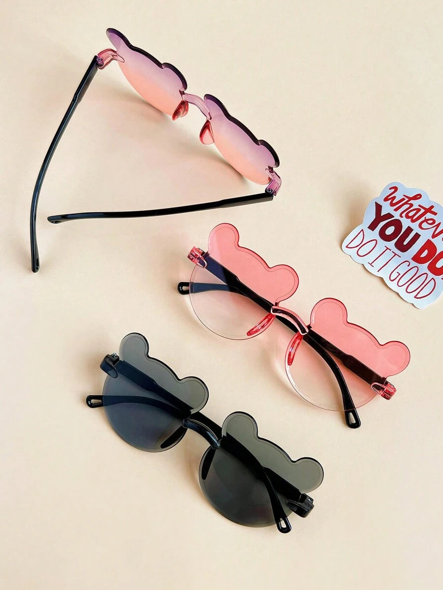 Cute Bear Ear Fashion Glasses for Kids Daily Accessories