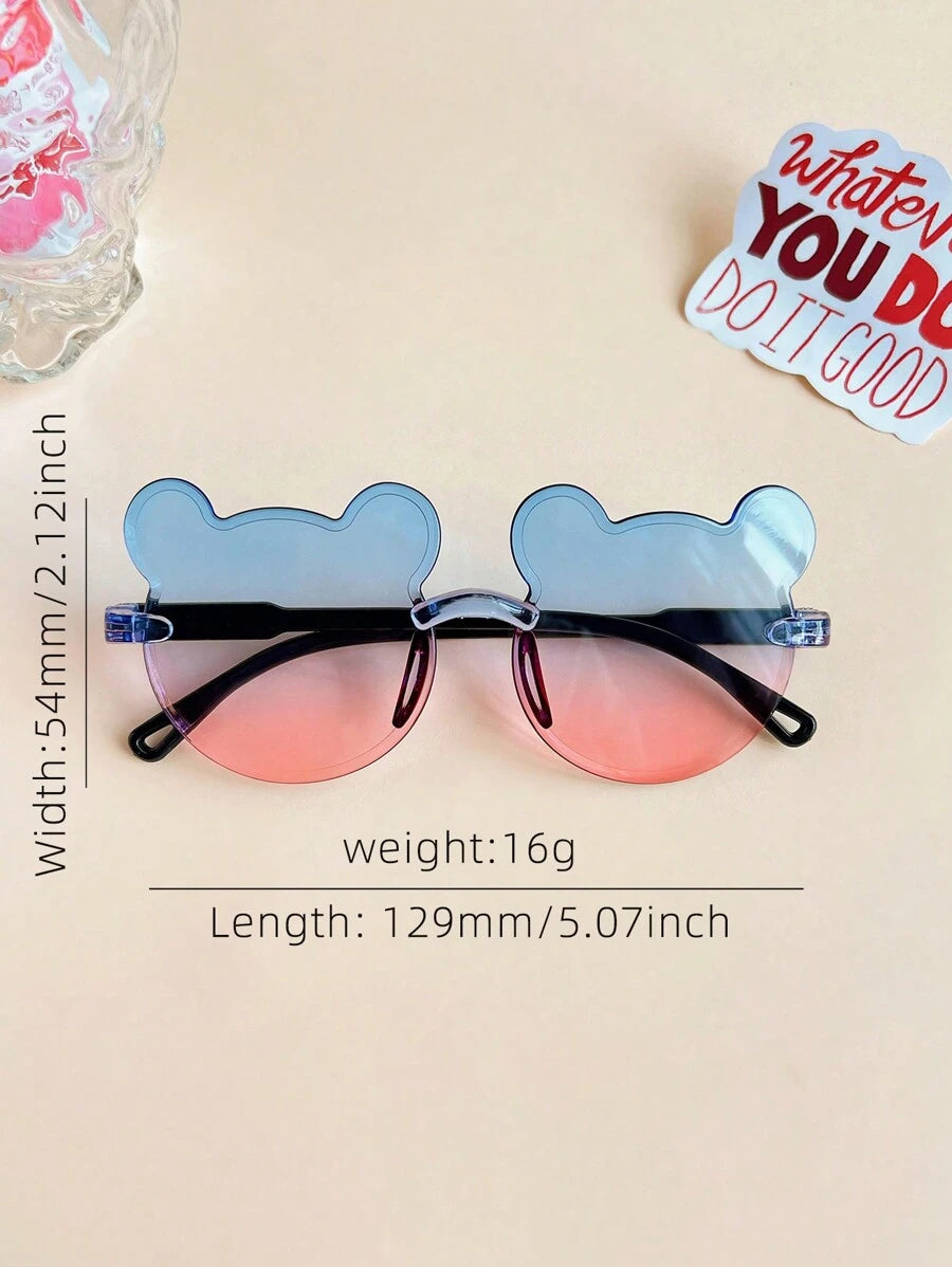 Cute Bear Ear Fashion Glasses for Kids Daily Accessories