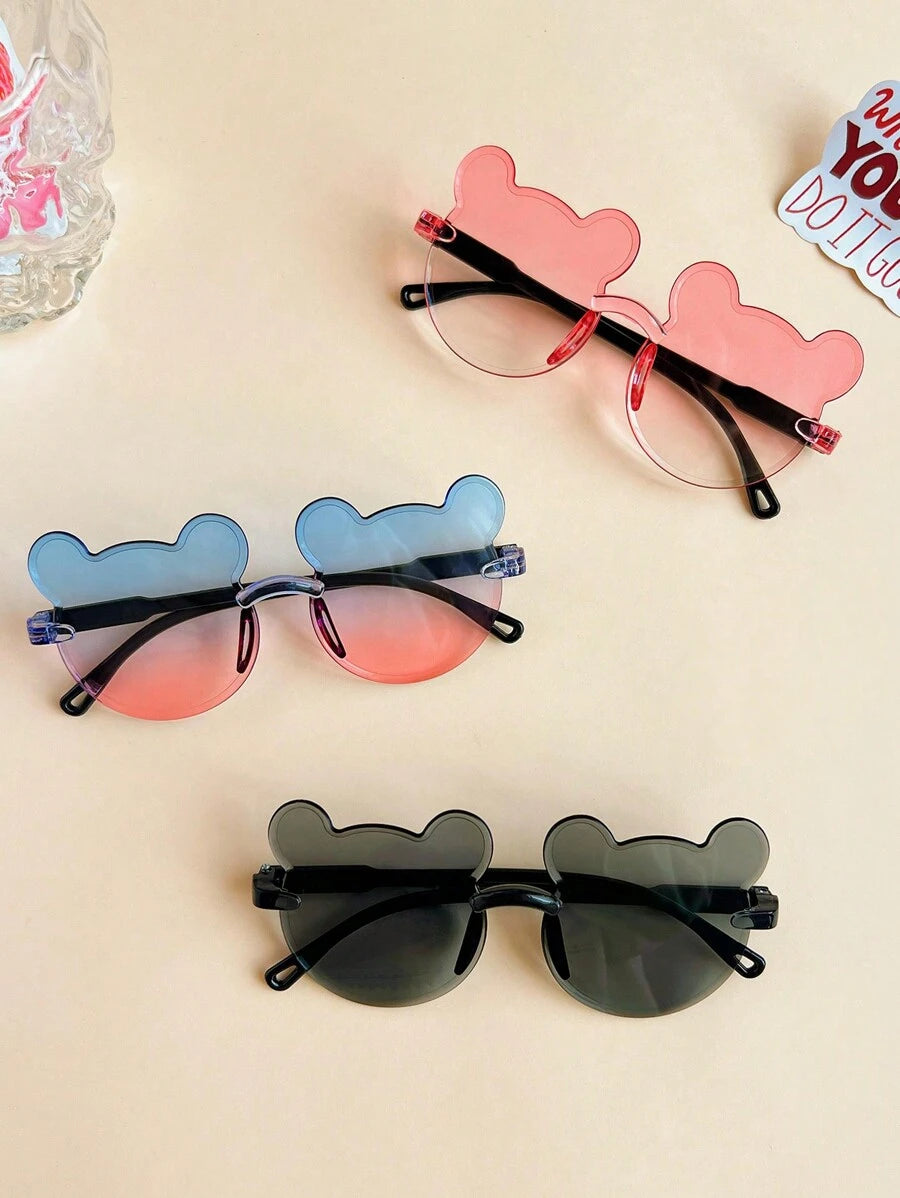 Cute Bear Ear Fashion Glasses for Kids Daily Accessories
