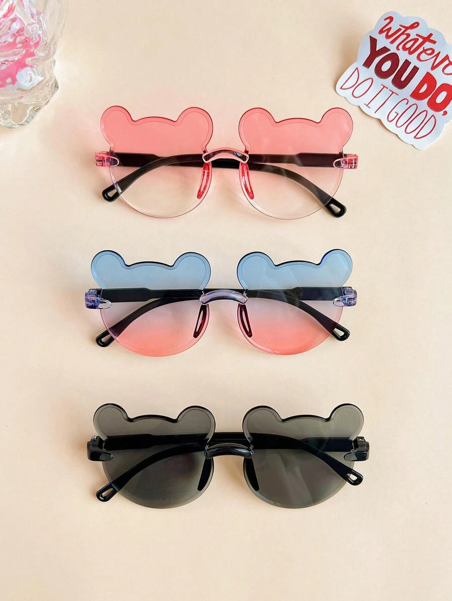 Cute Bear Ear Fashion Glasses for Kids Daily Accessories