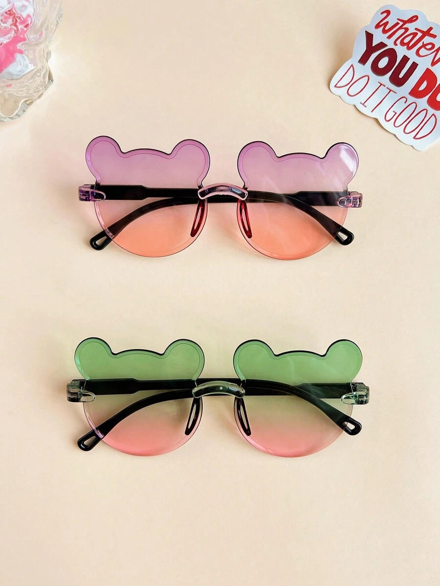 Cute Bear Ear Fashion Glasses for Kids Daily Accessories
