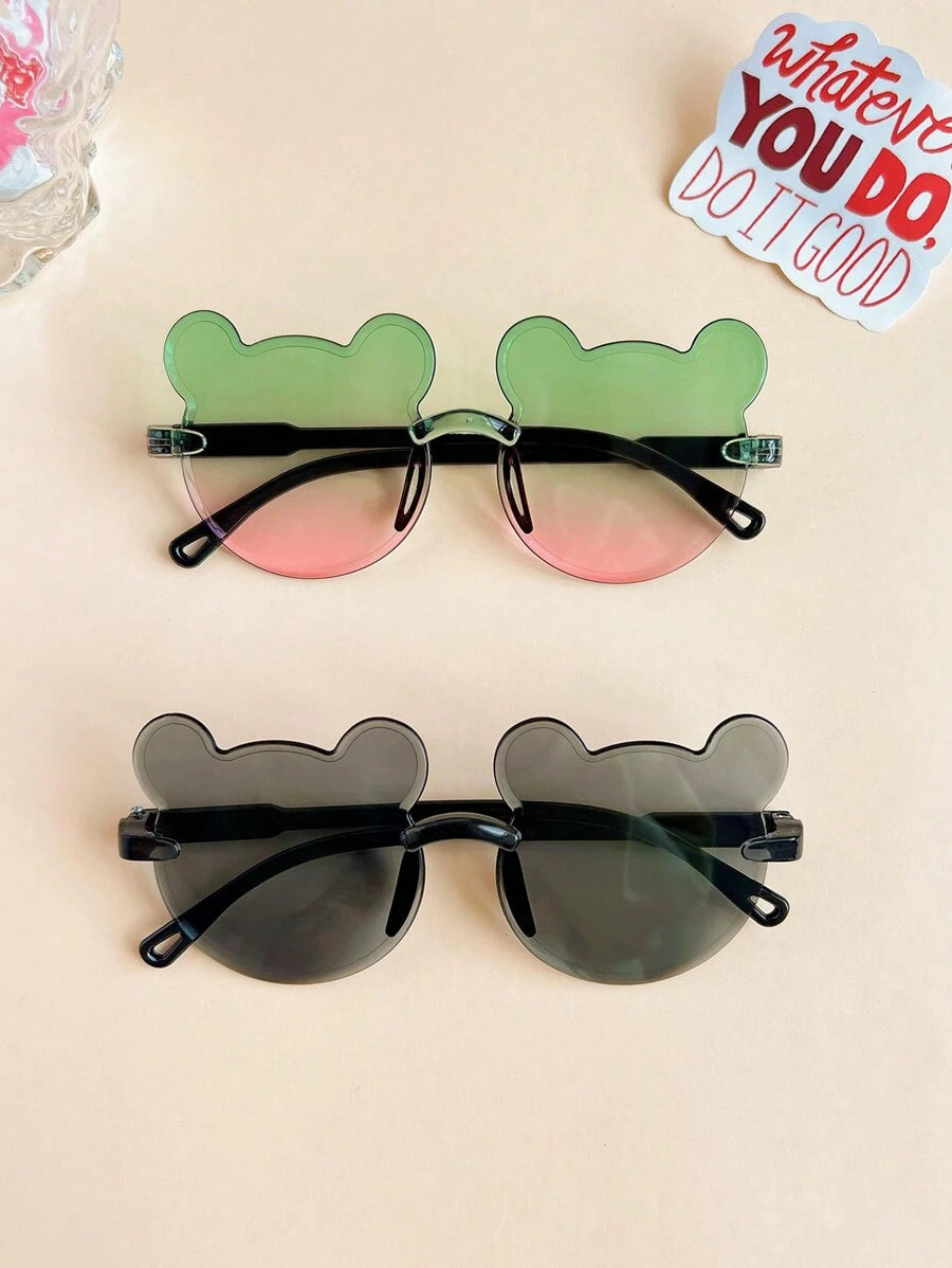 Cute Bear Ear Fashion Glasses for Kids Daily Accessories