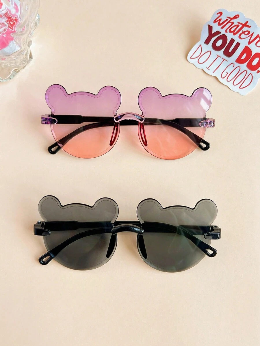 Cute Bear Ear Fashion Glasses for Kids Daily Accessories