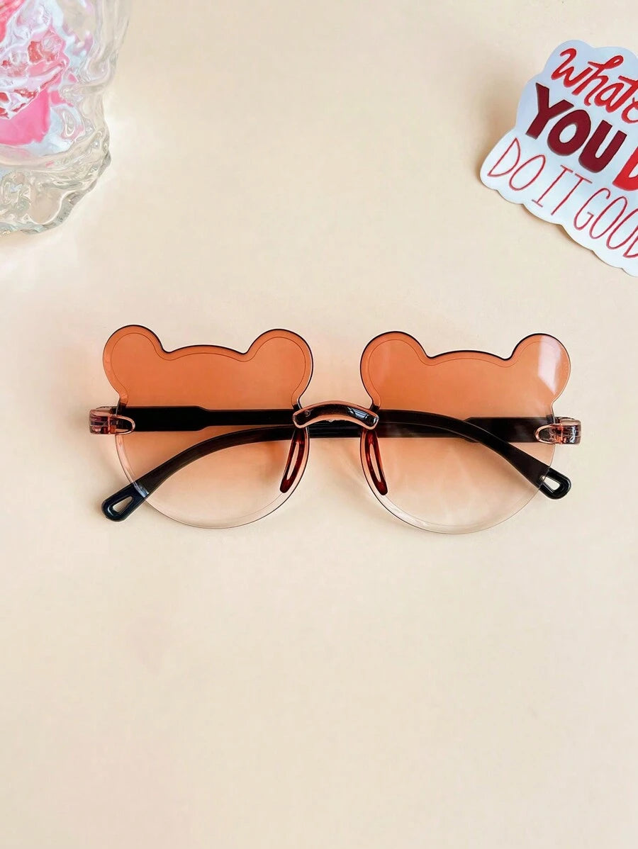 Cute Bear Ear Fashion Glasses for Kids Daily Accessories