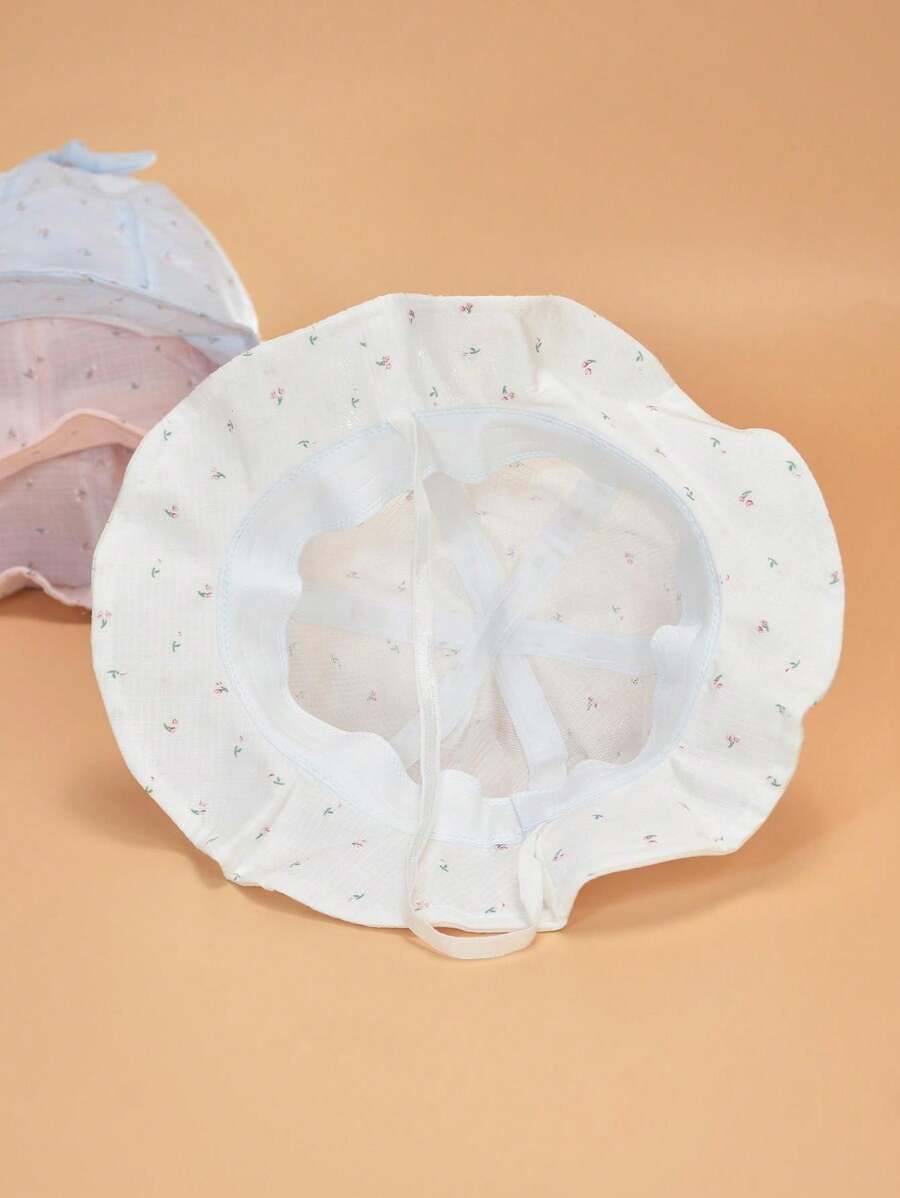1pc Lightweight Lace Decor Baby Bucket Hat for Outdoor Daily Wear