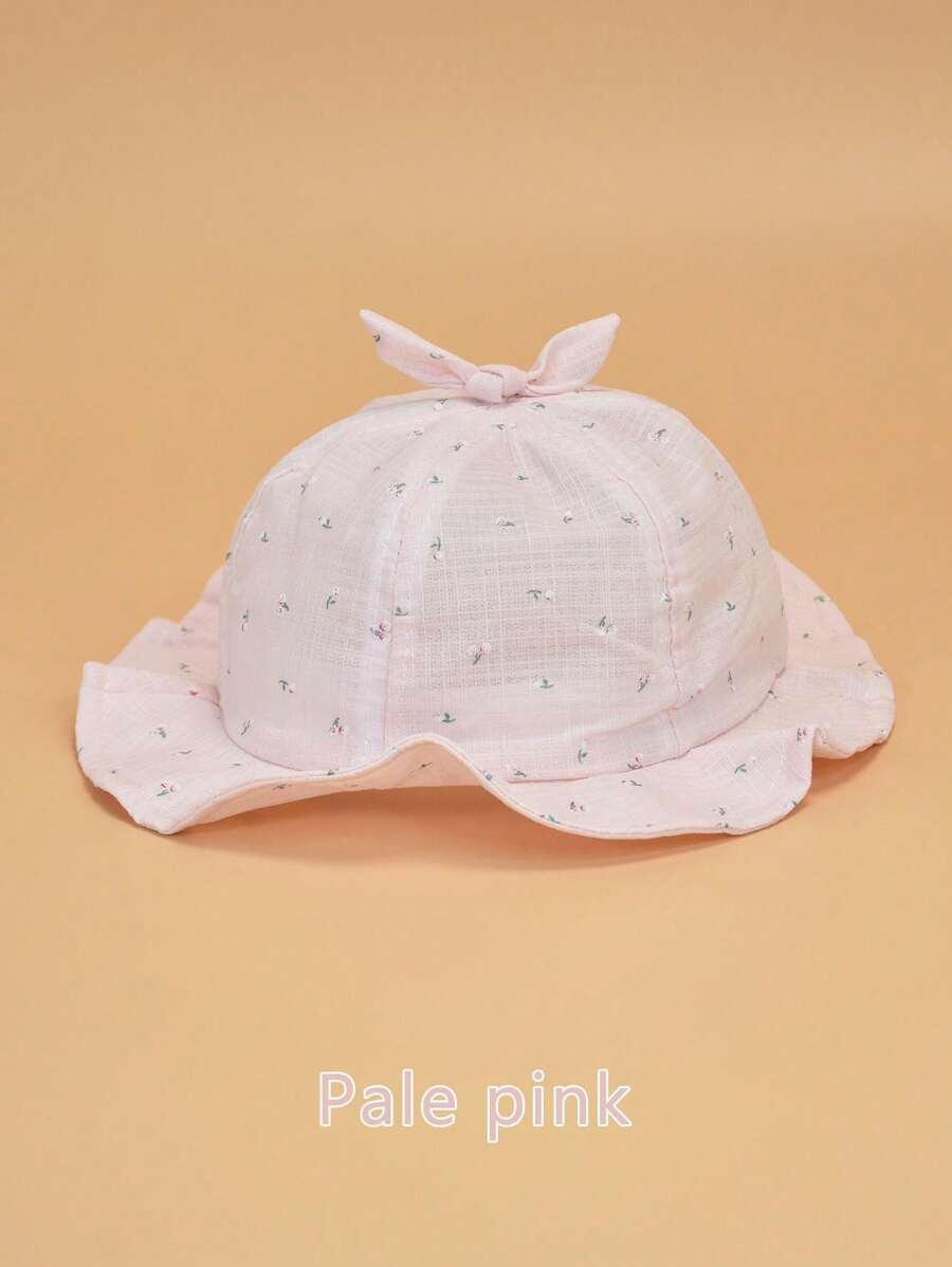 1pc Lightweight Lace Decor Baby Bucket Hat for Outdoor Daily Wear