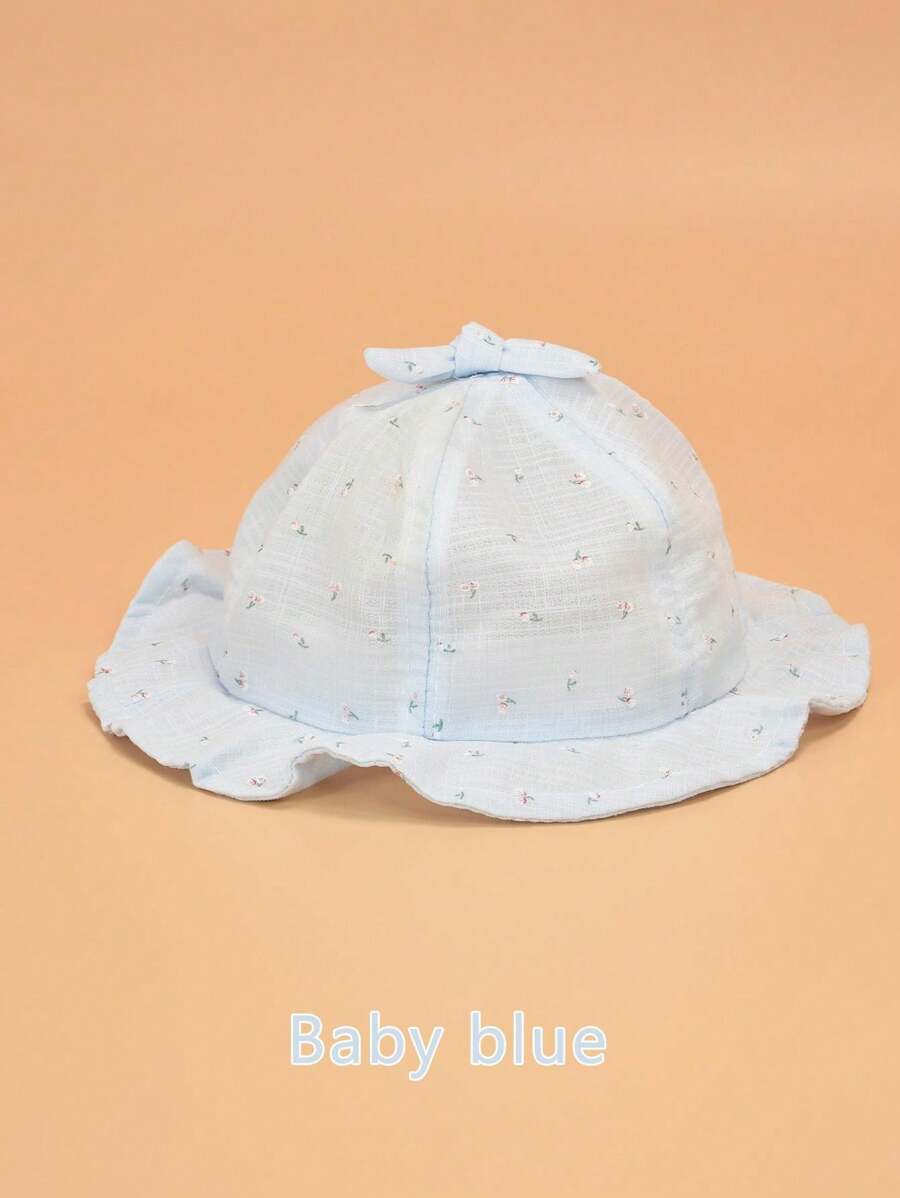 1pc Lightweight Lace Decor Baby Bucket Hat for Outdoor Daily Wear