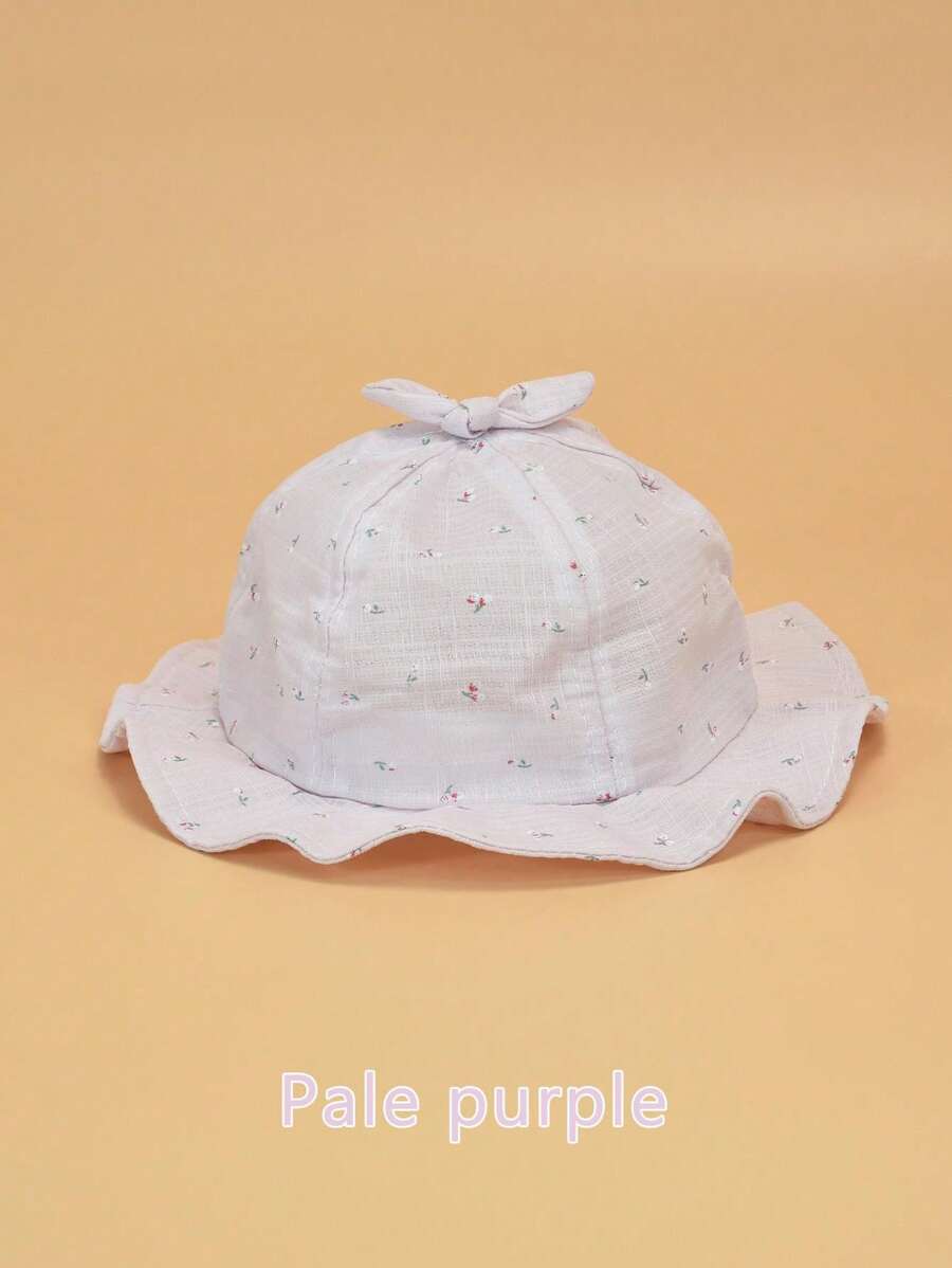 1pc Lightweight Lace Decor Baby Bucket Hat for Outdoor Daily Wear